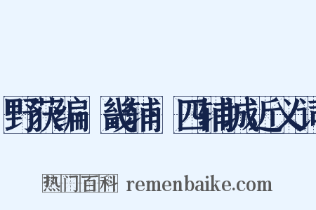 野获编·畿辅·四辅城近义词是什么意思的图片